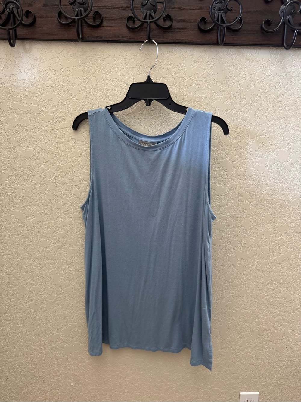 Style & Co. Light Blue Sleeveless Crewneck Tank